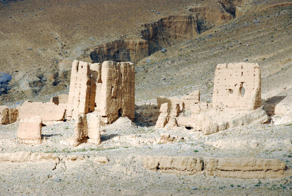 Ruins of a fort or monastery, km 46