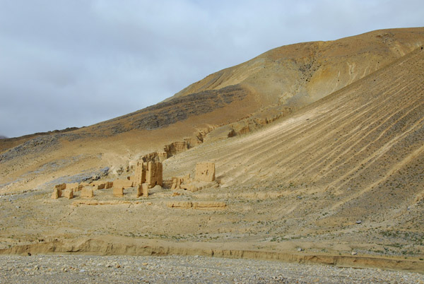 Ruins of a fort or monastery, km 46