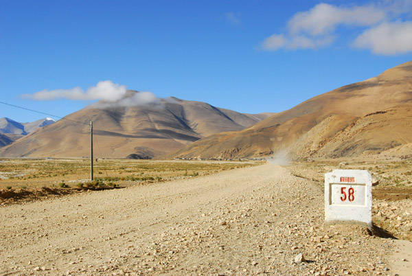 KM 58 of the New Tingri - Everest Base Camp Road