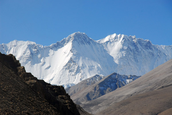 North slope of the Himalaya between Cho Oyo and Gyachung Kang (N28.1067/E86.706) at around 25,200 ft