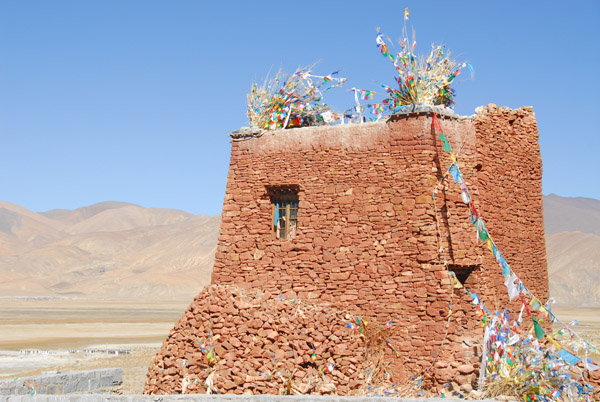 Hilltop temple at Old Tingri