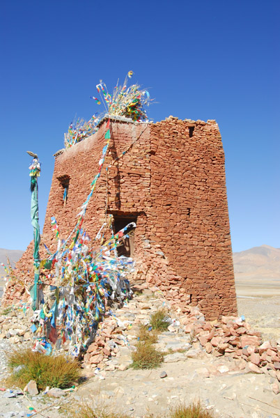 Hilltop temple at Old Tingri