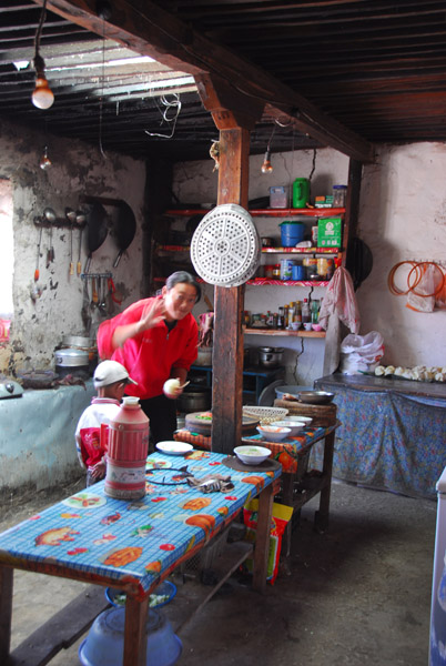 Preparing lunch in the kitchen