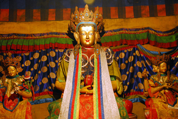 Dhyani Buddhas, Drlma Lhakhang chapel, Trandruk Monastery