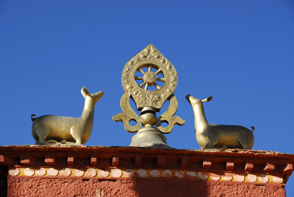 Golden deer with the Dharma Wheel, Rabse Nunnery