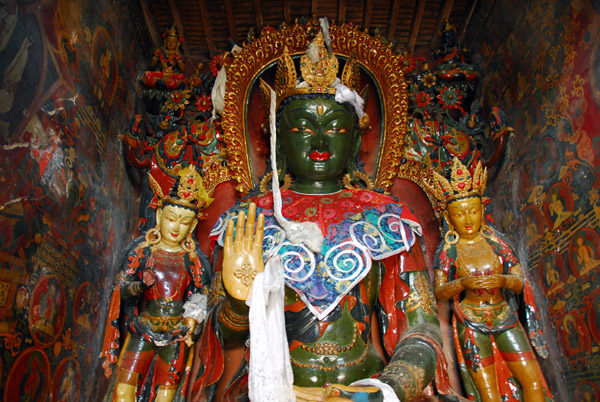 Donyo Drupa (Amoghasiddi) in the north chapel, 3rd level, Gyantse Kumbum