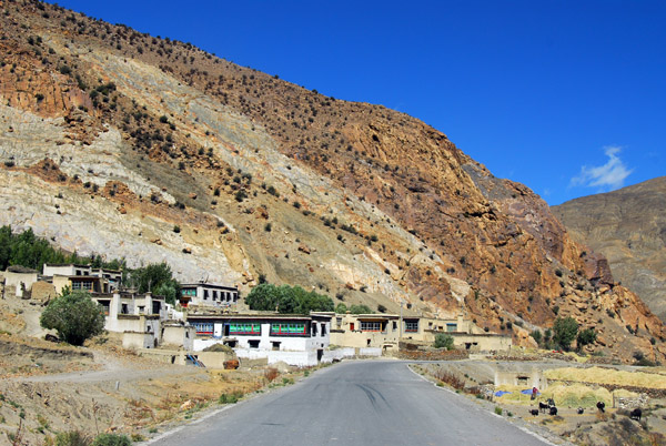 The road from Sakya back to the Friendship Highway