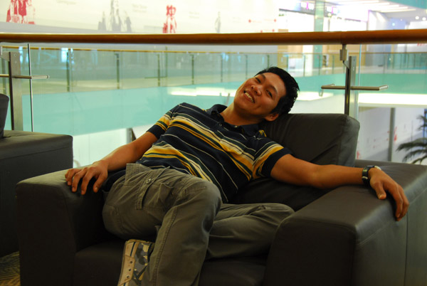 Relaxing at Dubai Mall