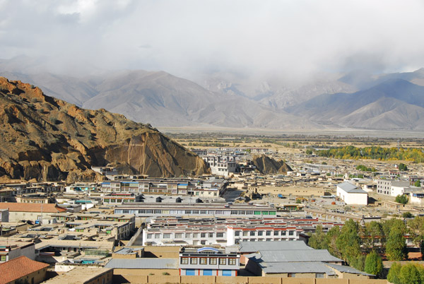 Semi-industrialized district north of Shigatse Dzong