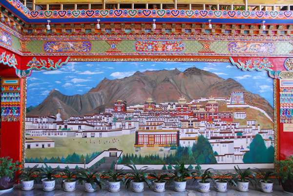 Painting of the Tashilhunpo Monastery in the lobby of the Shigatse Hotel