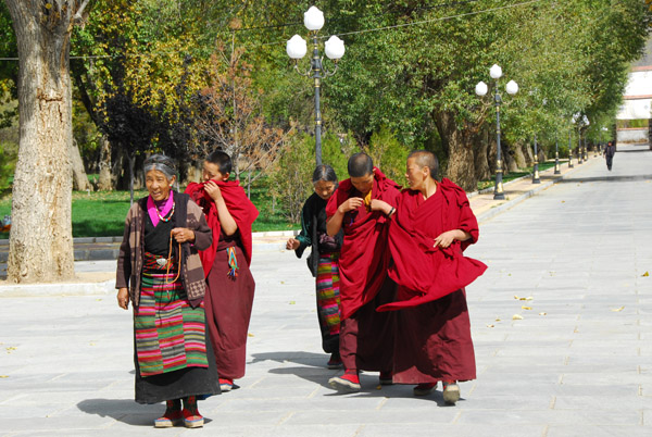 Here at the Palace of the Panchen Lama in Shigatse, I was the only foreign tourist joining Tibetan women on a tour