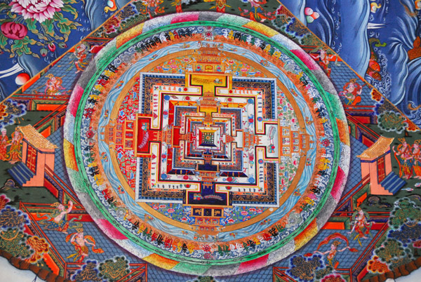The bottom quarter with a beautiful mandala painting