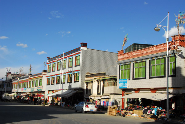 Newish shop houses along the east side of Old Town