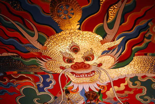 Ceiling of the main hallway of the Summer Palace of the Panchen Lamas