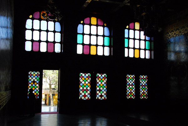 Colored glass windows of the Great Hall