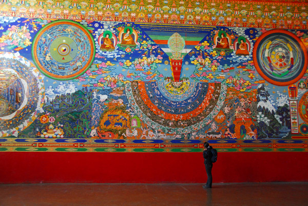 Mural on the south wall of the Great Hall of the Palace of the Panchen Lamas