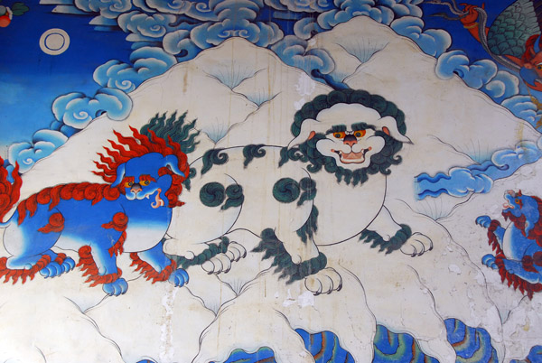 Snow Lions, the national emblem of Tibet