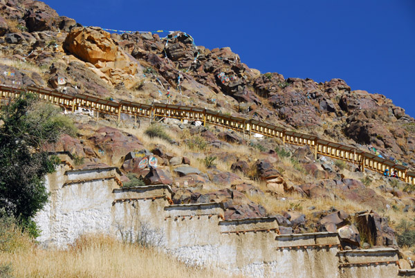 The Tashilhunpo Kora Circuit on the hillside beyond the monastery walls