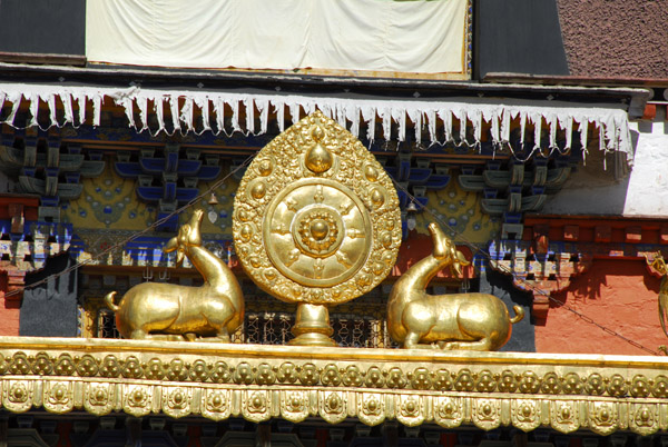 Golden Deer with Dharma Wheel, Kelsang Temple Complex