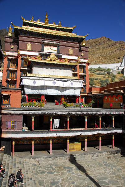 Courtyard of Kelsang Temple Complex