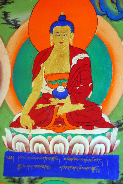 Detail of one of the Buddha images