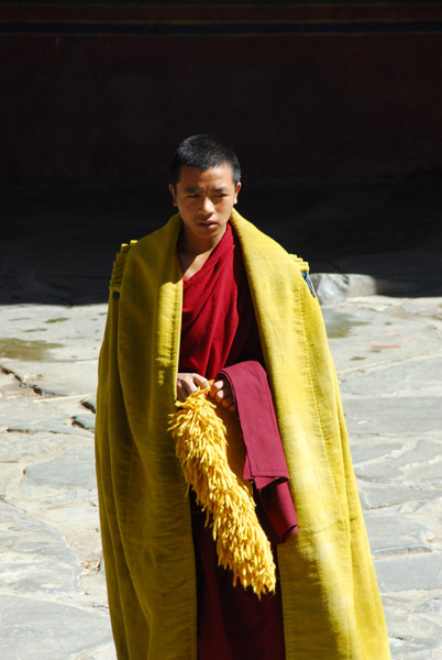 Monk heading for noon assembly