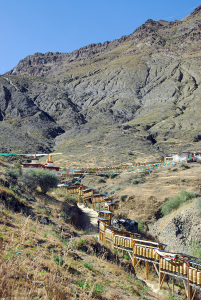 Tashilhunpo Kora Circuit leading up the hills behind the monastery