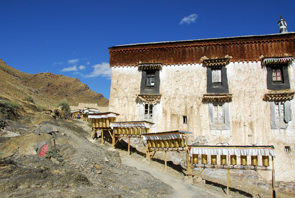 The Tashilhunpo Kora Circuit climbs high on the hill above the monastery