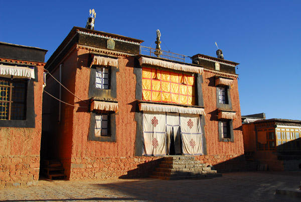 Nartang Monastery's main assembly hall