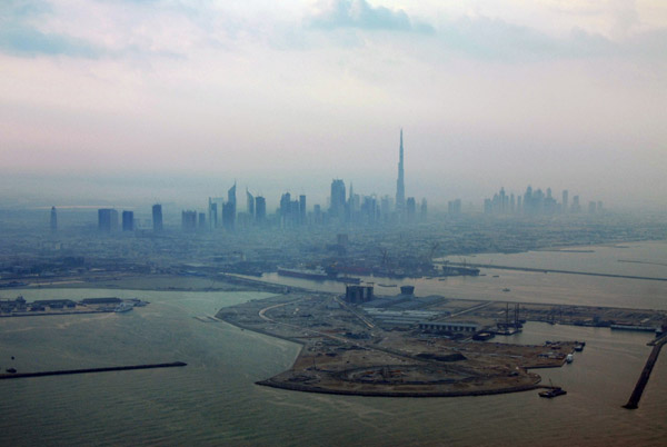 Dubai Maritime City with Sheikh Zayed Road skyline