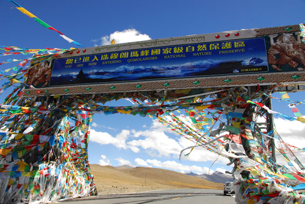 You Are Entering Qomolangma National Nature Preserve, Gyatso-la Pass 5220m (17,125 ft)