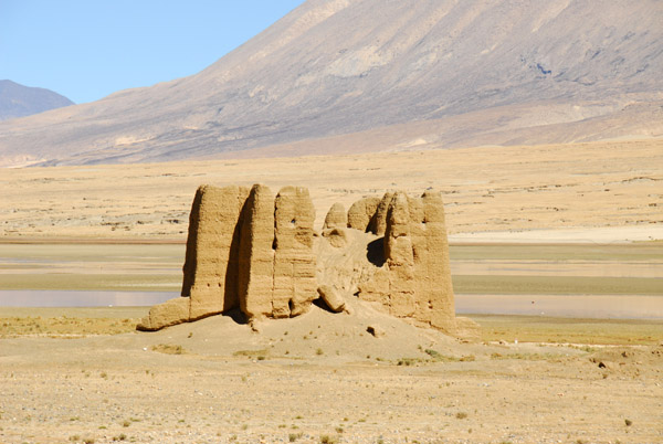 Ruins of a mudbrick fort melting back into the landscape