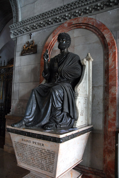Replica of the famous statue of St. Peter at the Vatican