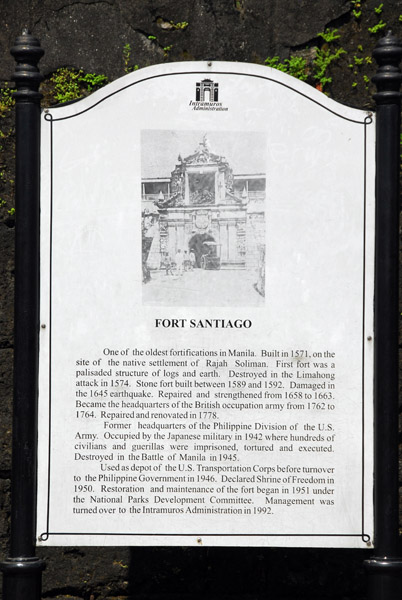 History of Fort Santiago