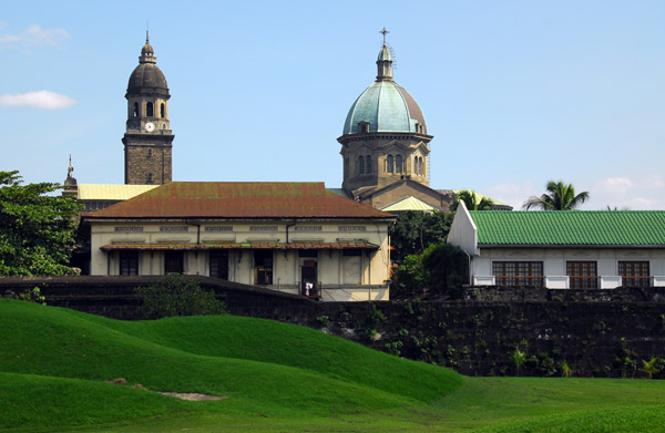 Manila Cathedral from the west over the golf course