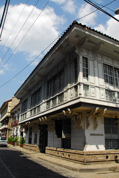 Restored corner house, Gen Luna at Urdaneta, Intramuros