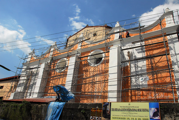Back side of the Church of St. Augustine under restoration