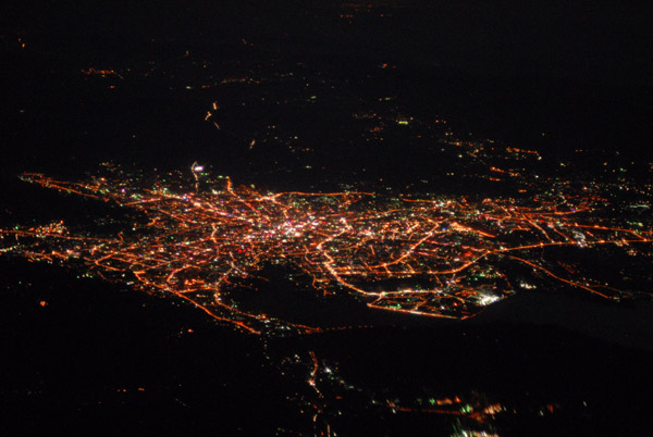 Night aerial of Kunming, China
