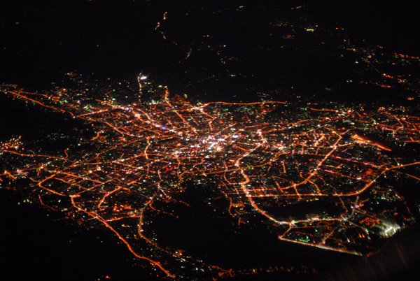 Night aerial of Kunming, China