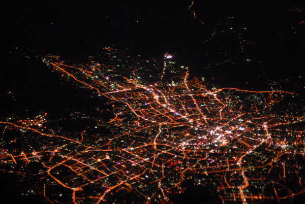 Night aerial of Kunming, China