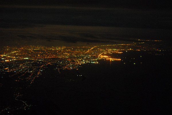 Night aerial of Manila, Philippines