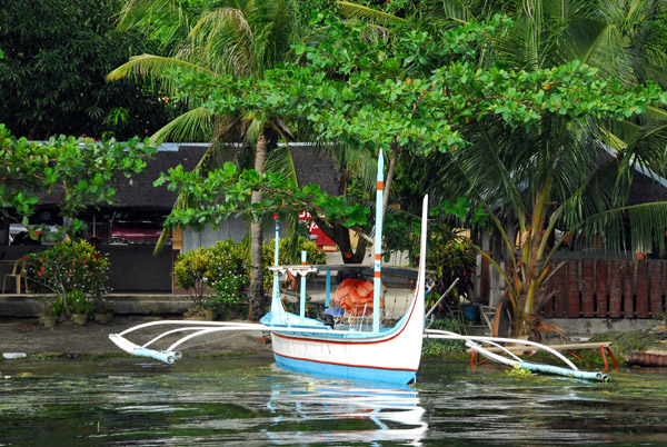 Outrigger boat on Lake Taal