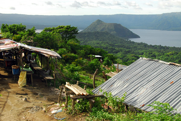 Tourist village on the rim of the Taal Volano