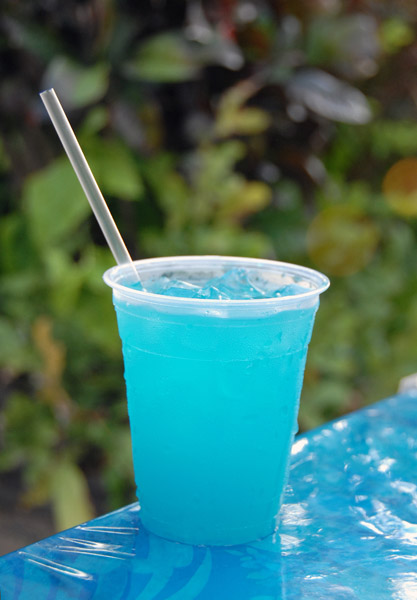 Blue Hawaiian - light rum, blue curacao, pineapple juice, and cream of coconut