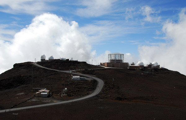 Obervatories on the summit of Mount Haleakala at 10,000ft