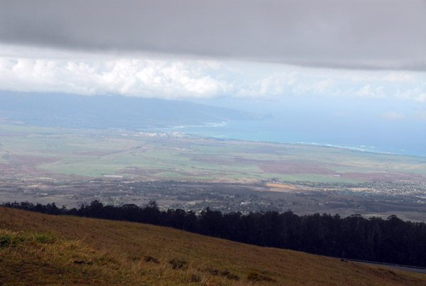 The north shore of Maui at Kahalui from the Haleakala Road