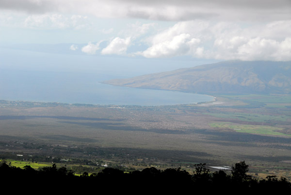 View of the south shore of Maui at Kihei from the Haleakala Road