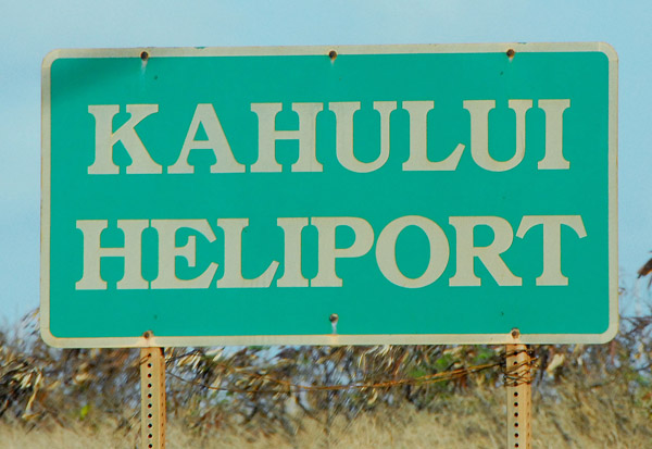 Kahului Heliport on the east side of OGG