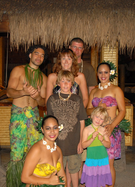 Posing with the dancers after the show