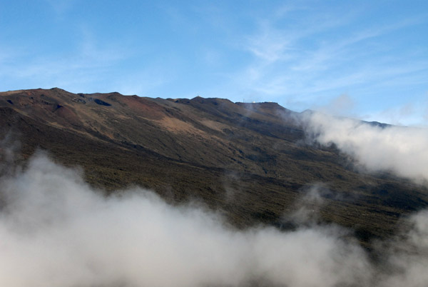 The helicopter didn't climb much above 6000 ft so we were well below the summit of Haleakala